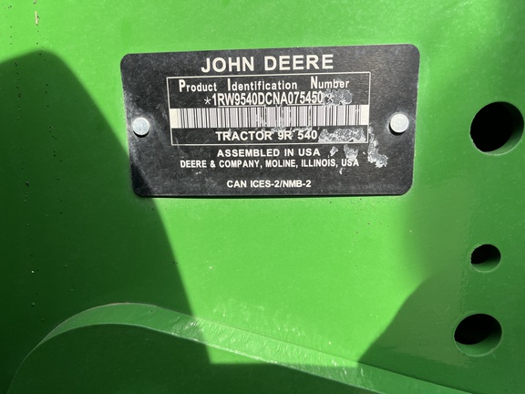 2022 John Deere 9R 540 Tractor 4WD