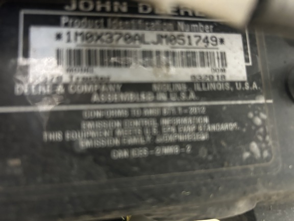 2018 John Deere X370 Garden Tractor