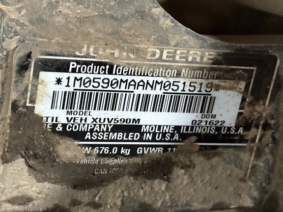 2022 John Deere XUV 590M ATV