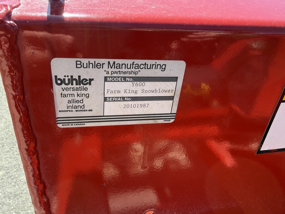 Buhler Farm King 600 Snow Blower