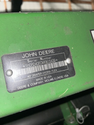 2021 John Deere RD40F Header Combine