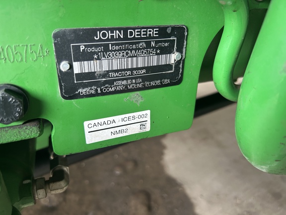 2021 John Deere 3039R Tractor Compact