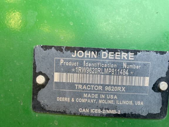 2021 John Deere 9620RX Tractor Rubber Track