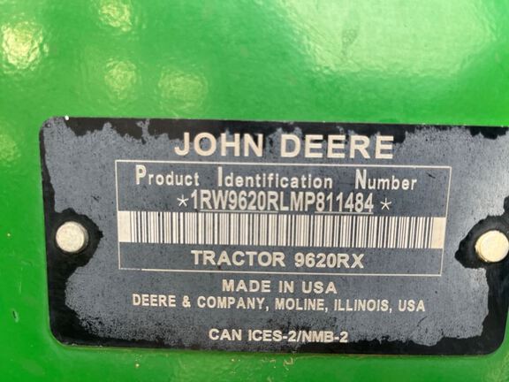2021 John Deere 9620RX Tractor Rubber Track