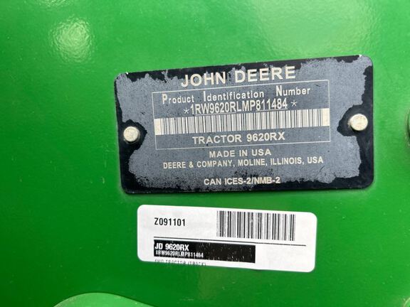 2021 John Deere 9620RX Tractor Rubber Track