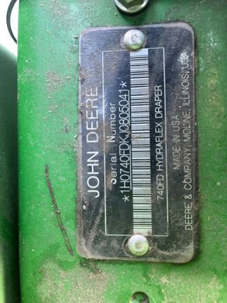 2019 John Deere 740FD Header Combine