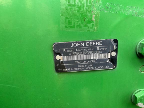 2016 John Deere 9620RX Tractor Rubber Track
