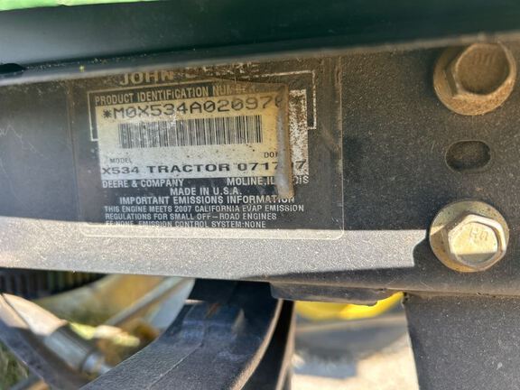 2007 John Deere X534 Garden Tractor