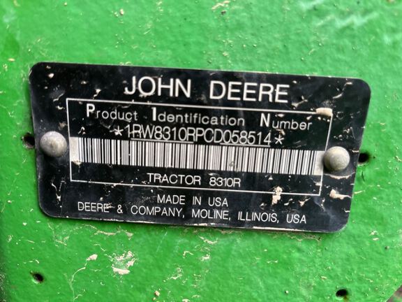 2012 John Deere 8310R Tractor