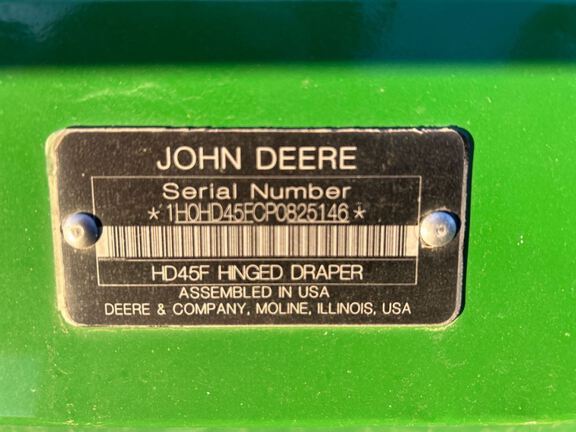 2023 John Deere HD45F Header Combine