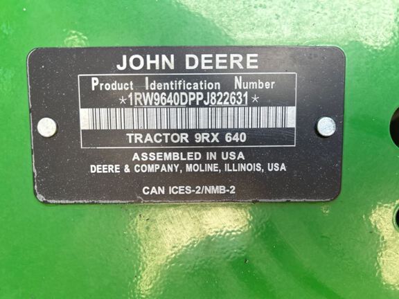 2023 John Deere 9RX 640 Tractor Rubber Track