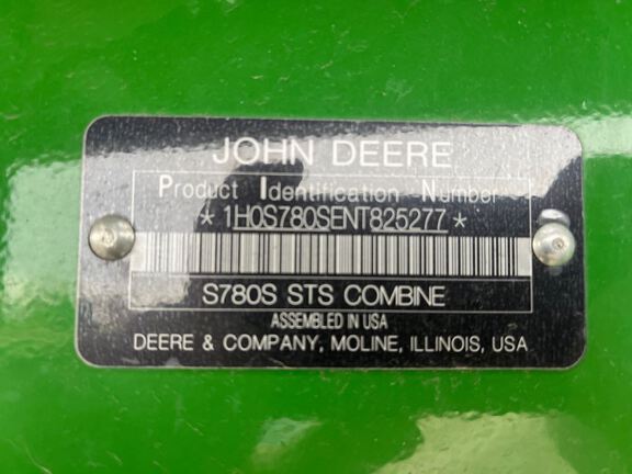 2023 John Deere S780 Combine