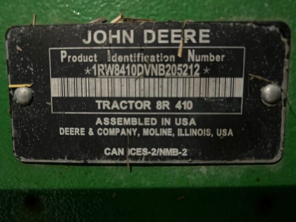 2022 John Deere 8R 410 Tractor