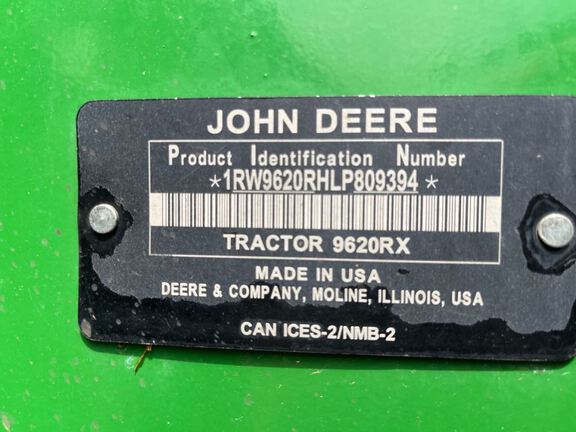2020 John Deere 9620RX Tractor Rubber Track