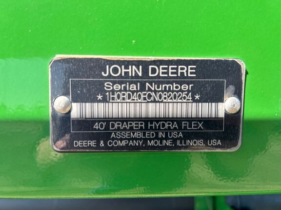 2022 John Deere RD40F Header Combine