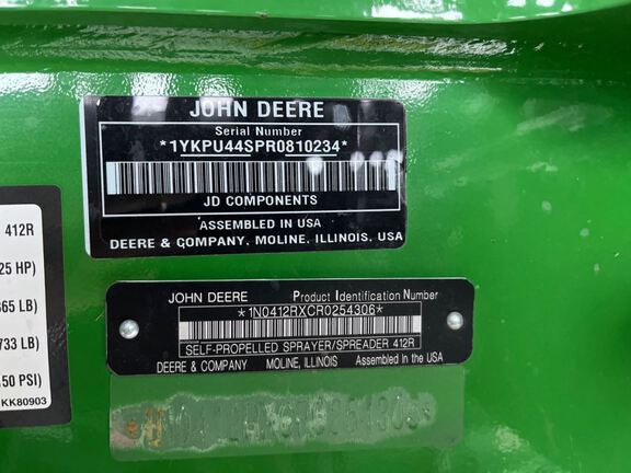 2025 John Deere 412R Sprayer/High Clearance