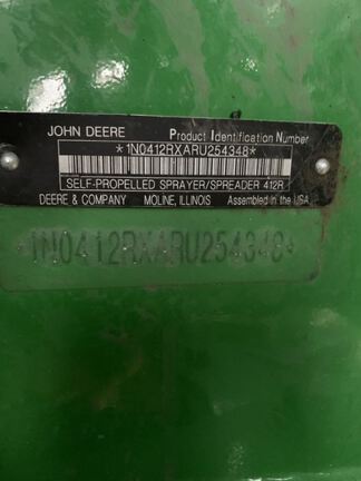 2025 John Deere 412R Sprayer/High Clearance