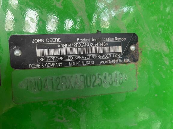 2025 John Deere 412R Sprayer/High Clearance