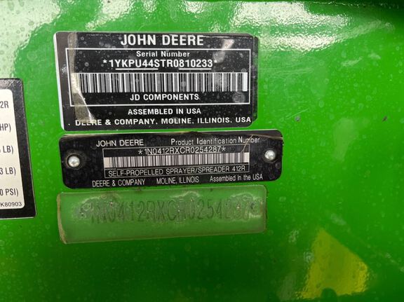 2025 John Deere 412R Sprayer/High Clearance