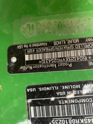 2025 John Deere 412R Sprayer/High Clearance