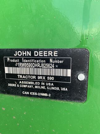 2024 John Deere 9RX 590 Tractor Rubber Track