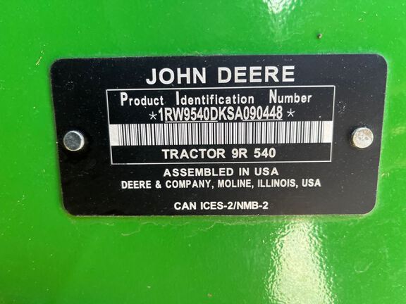 2025 John Deere 9R 540 Tractor 4WD