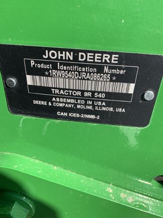 2024 John Deere 9R 540 Tractor 4WD