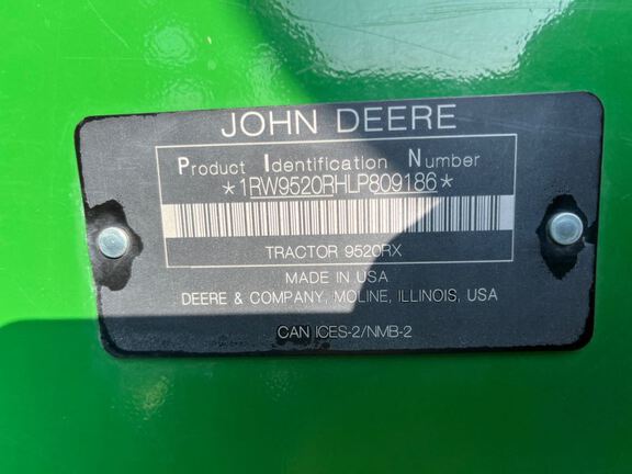 2020 John Deere 9520RX Tractor Rubber Track