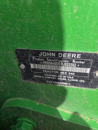2024 John Deere 9RX 640 Tractor Rubber Track