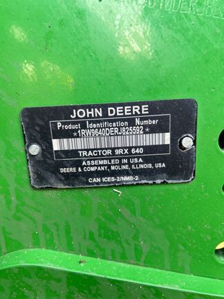 2024 John Deere 9RX 640 Tractor Rubber Track
