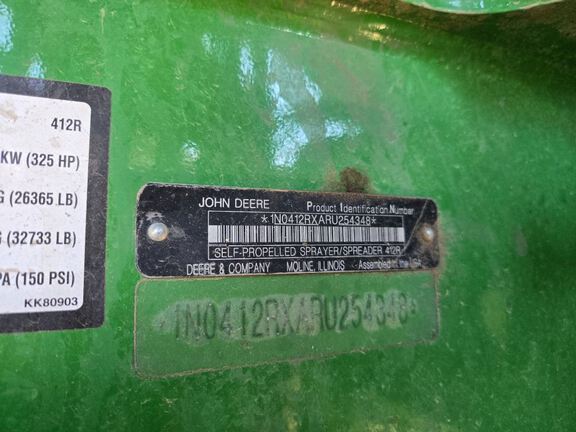 2025 John Deere 412R Sprayer/High Clearance