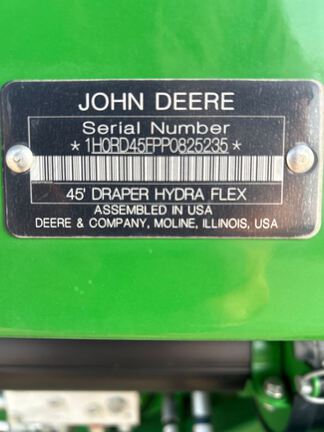 2023 John Deere RD45F Header Combine
