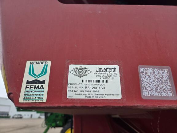 2015 Unverferth 1315 Grain Cart