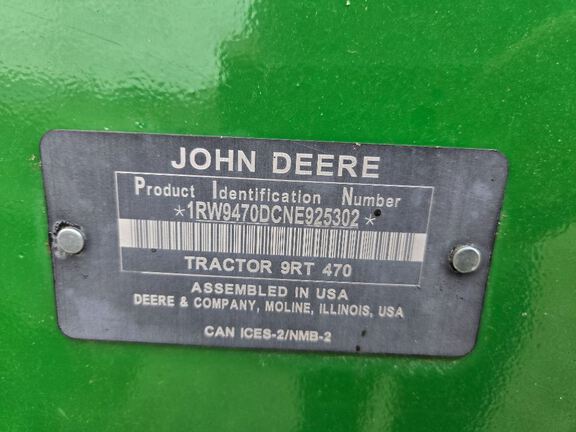 2022 John Deere 9RT 470 Tractor Rubber Track