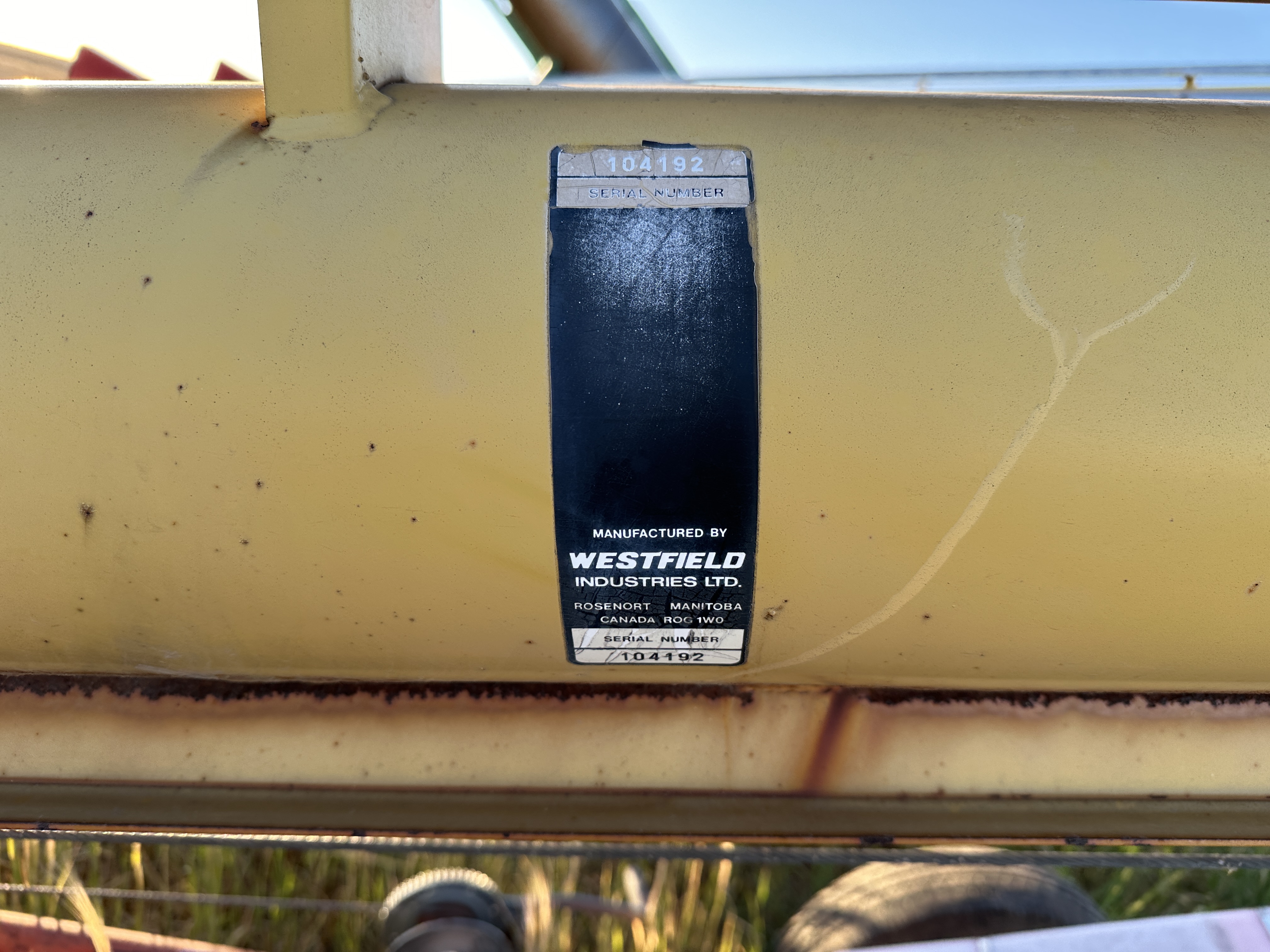 1998 Westfield J208-41 Grain Auger