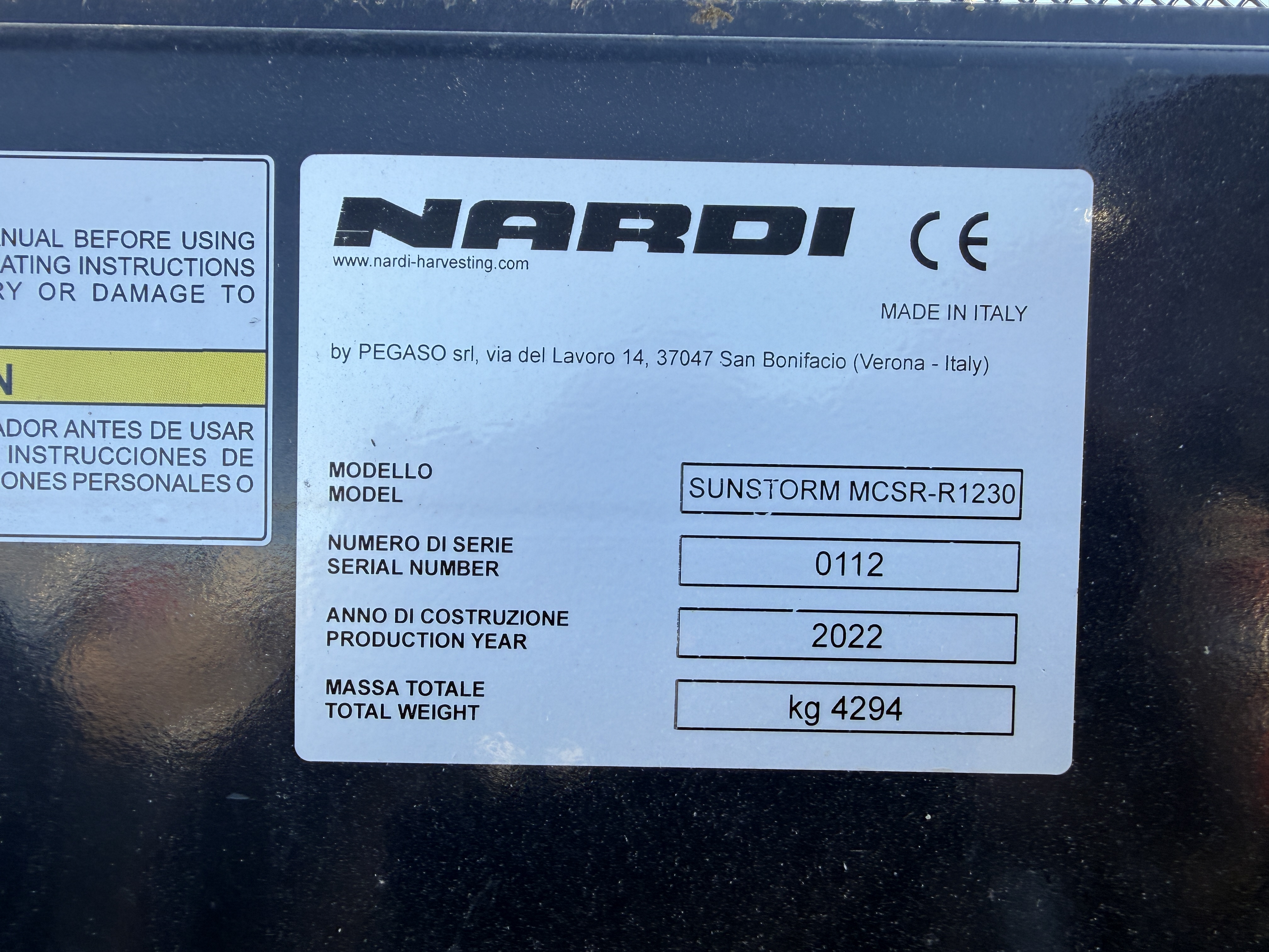 2022 Nardi SUNSTORM MCSR Header Sunflower