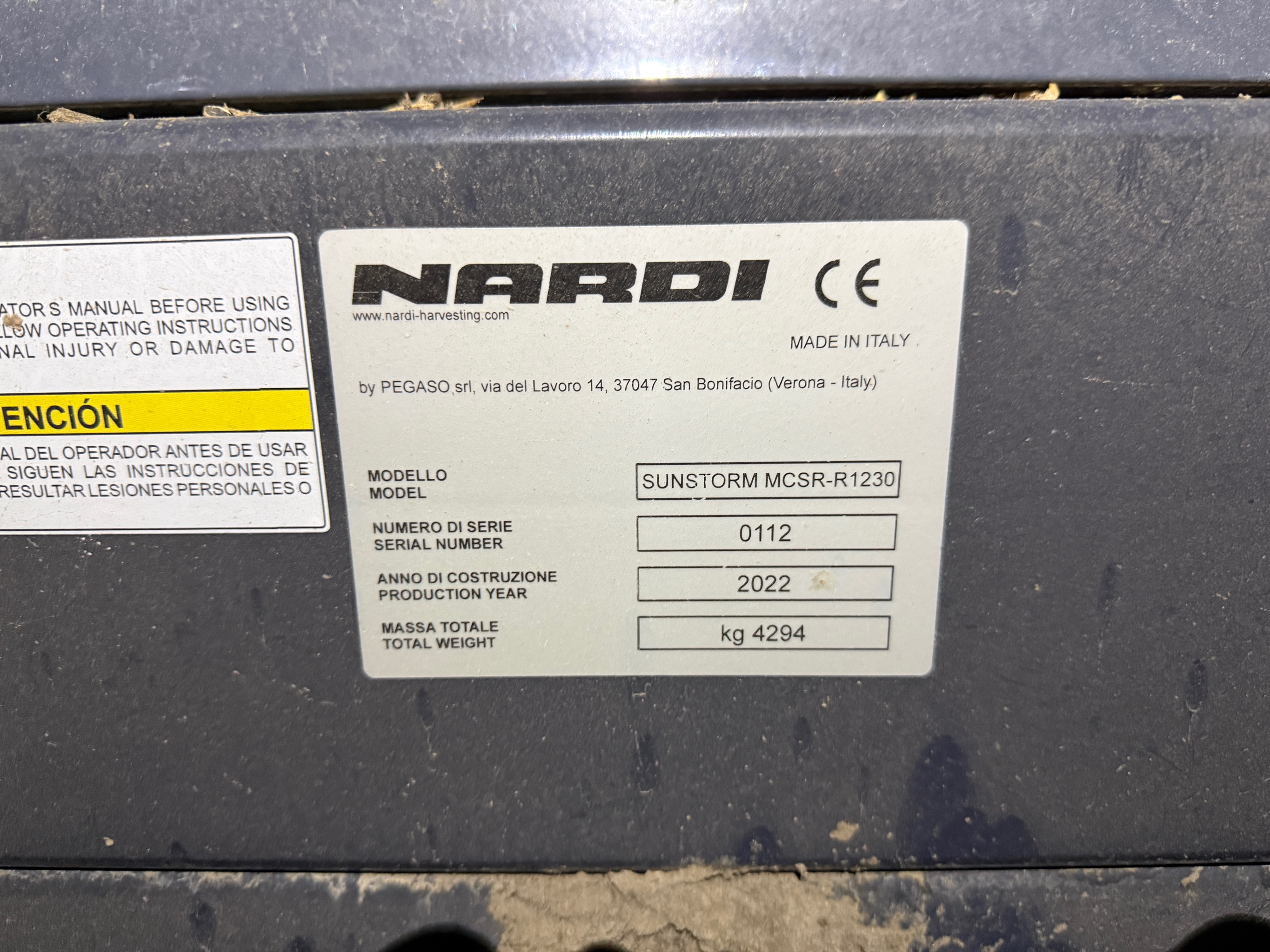 2022 Nardi Sunstorm MCSR 12R30 Header Combine