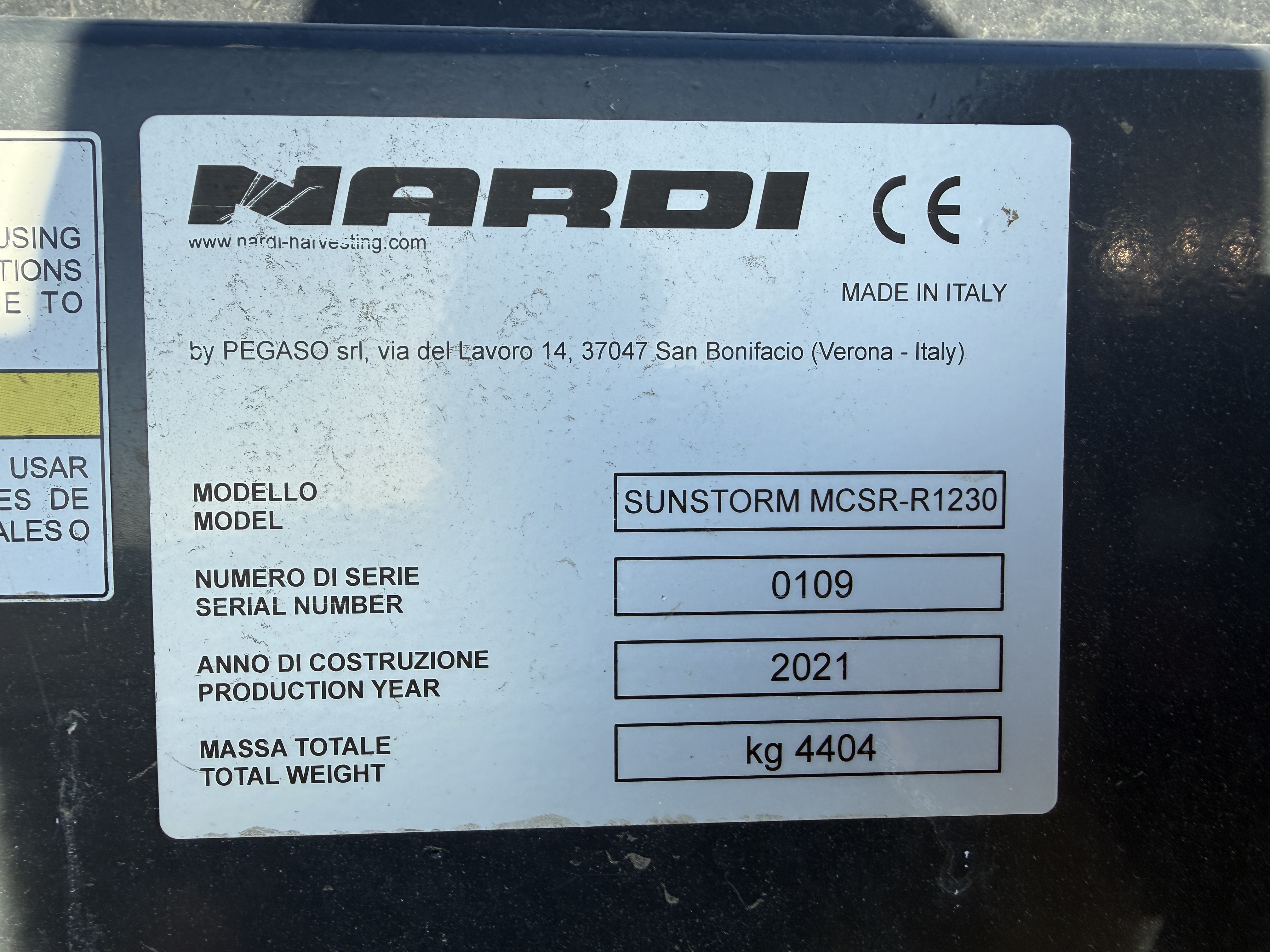 2021 Nardi SUNSTORM MCSR Header Sunflower