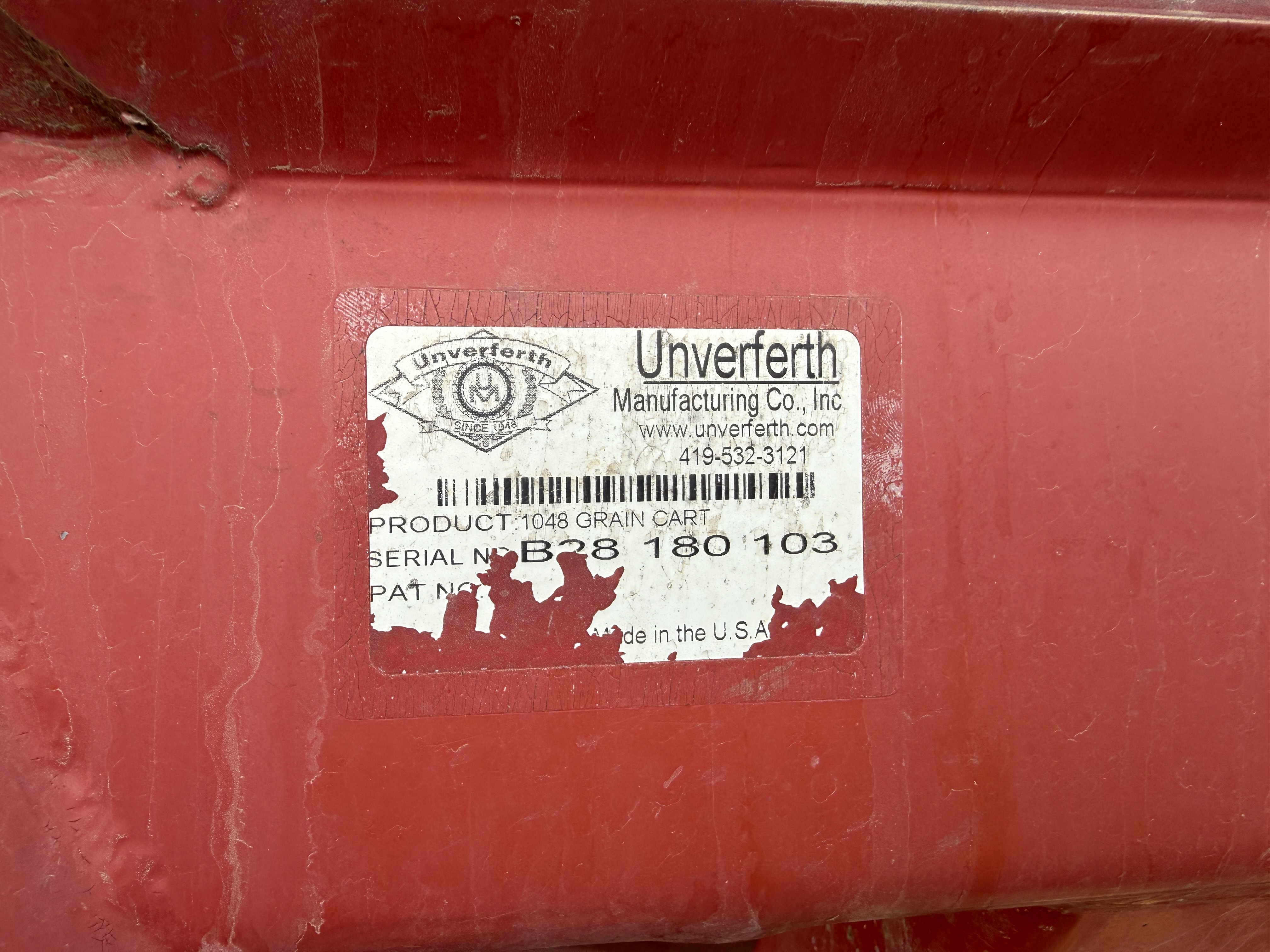 2011 Parker 1048 Grain Cart