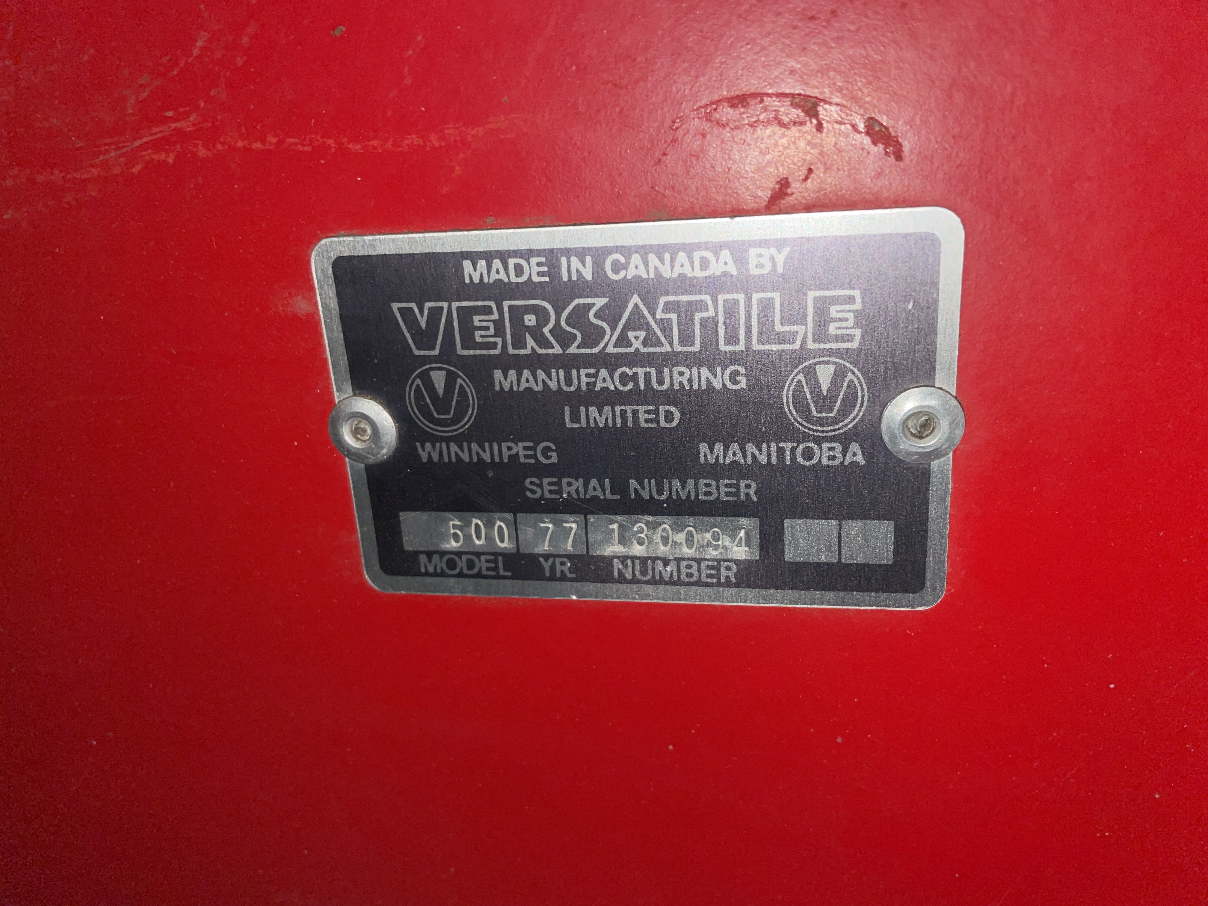 1977 Versatile 500 Tractor 4WD