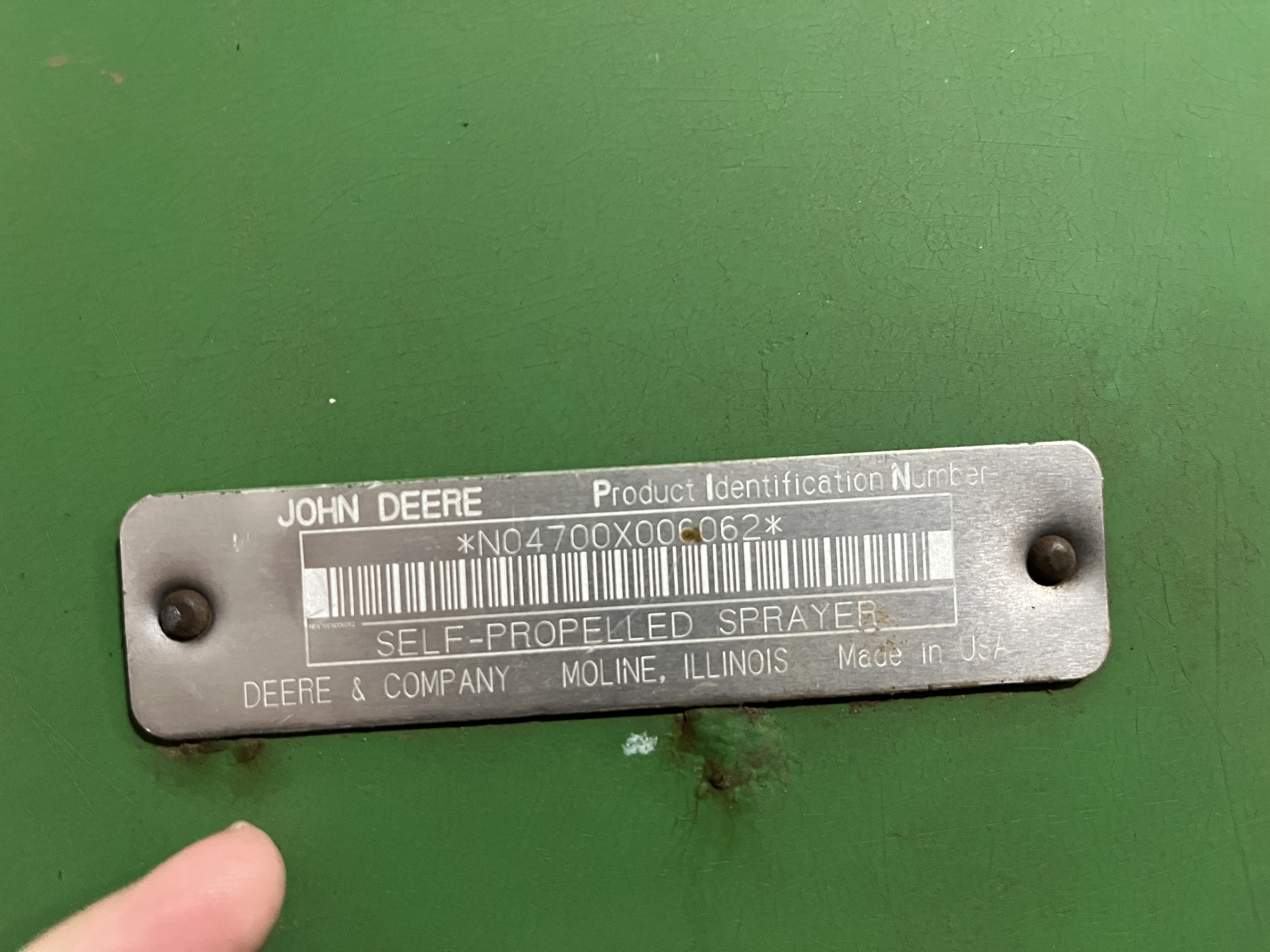 2000 John Deere 4700 Sprayer/High Clearance