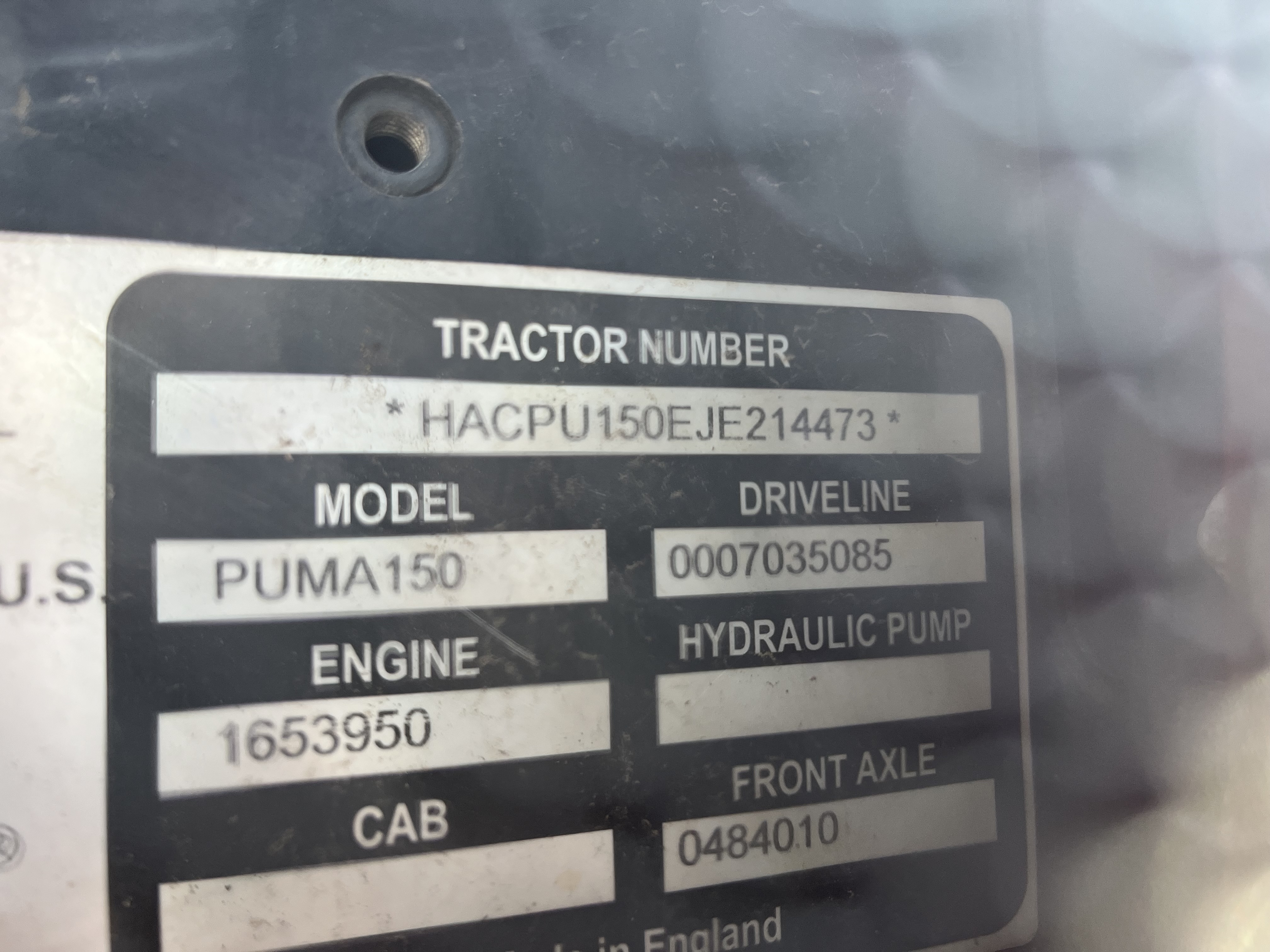 2019 Case IH Puma 150 Tractor