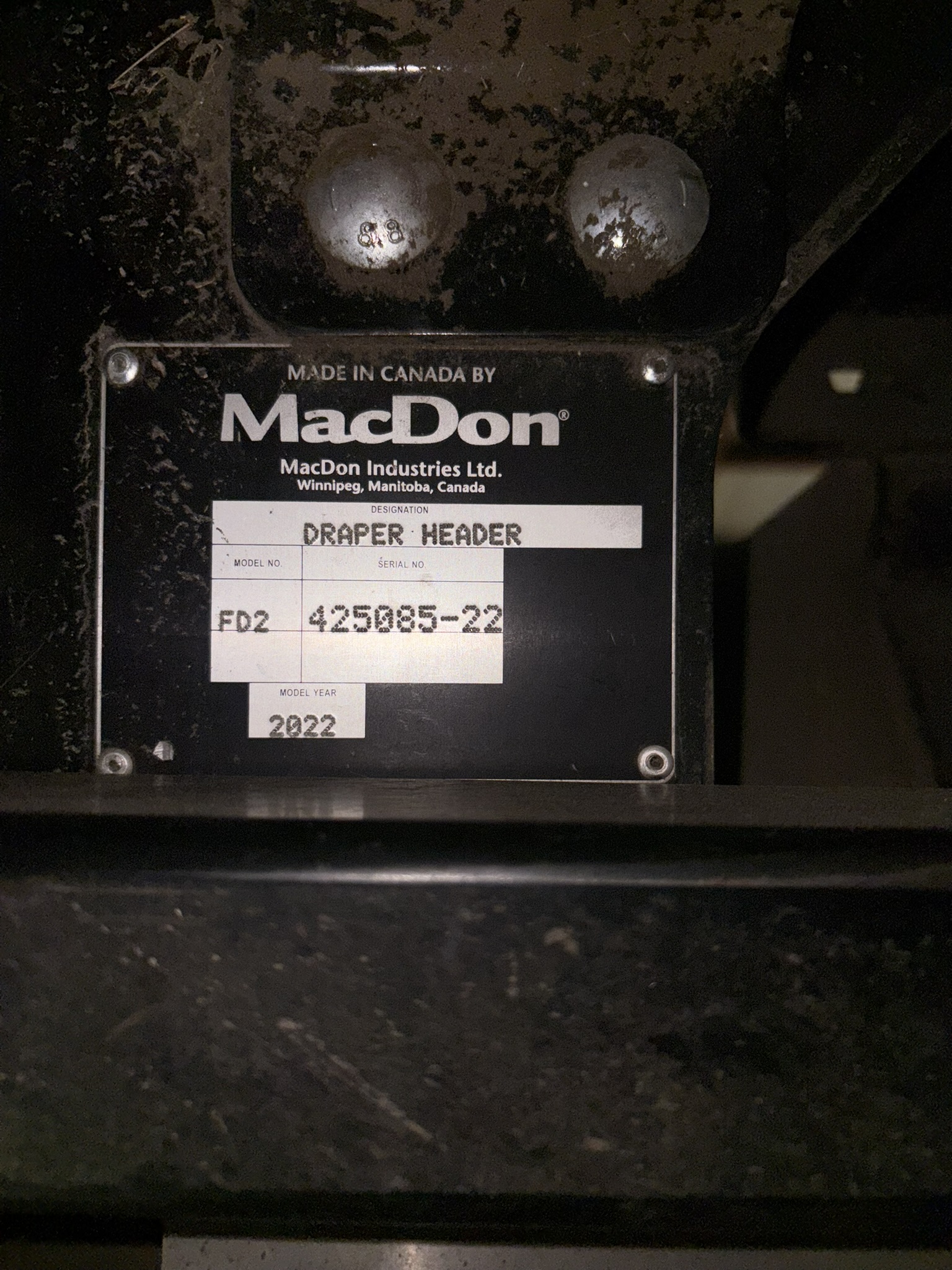 2022 MacDon FD250 Header Combine