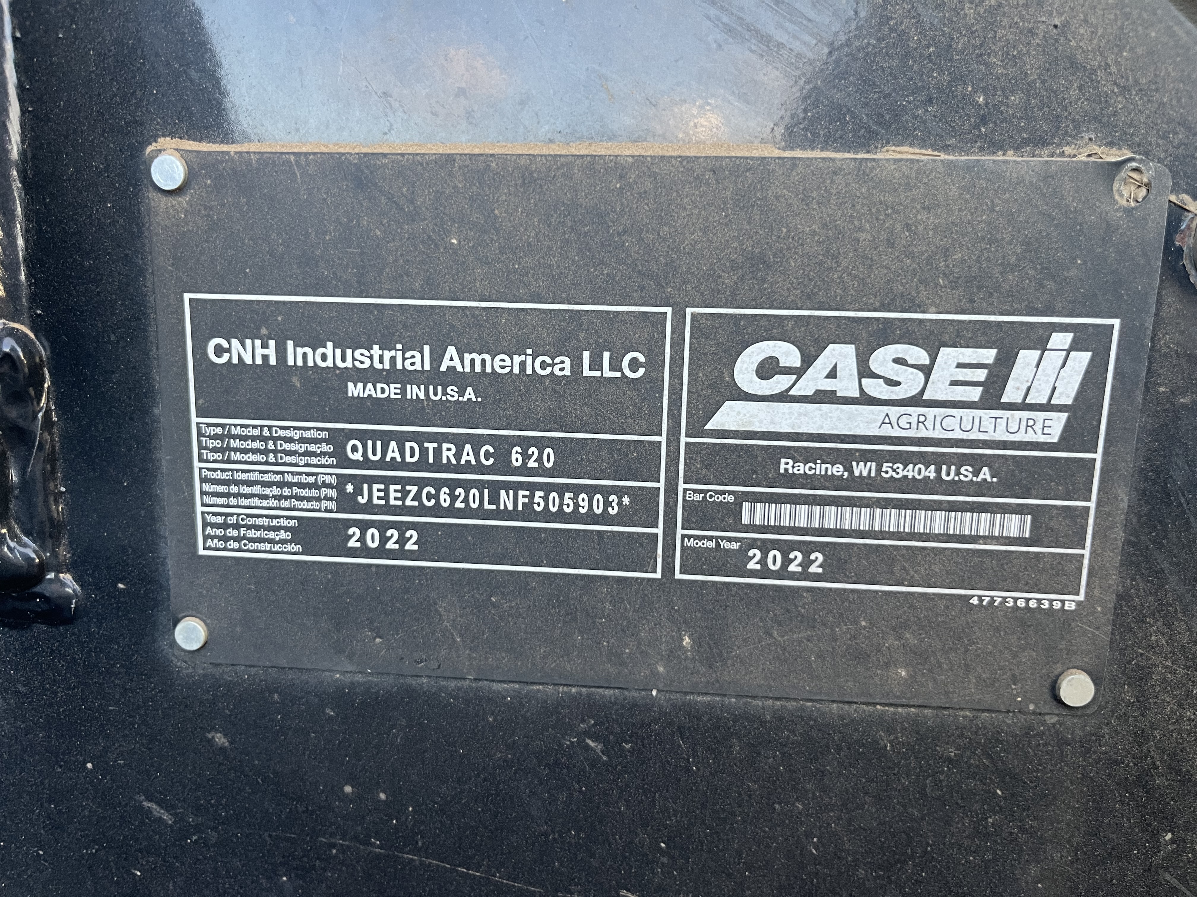 2022 Case IH STG620 Tractor
