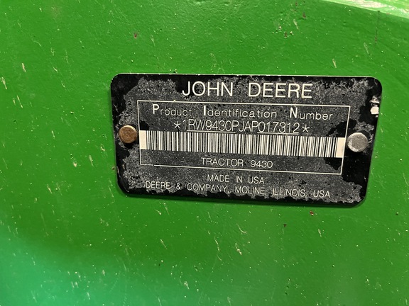 2010 John Deere 9430 Tractor 4WD