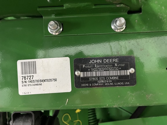 2022 John Deere S780 Combine