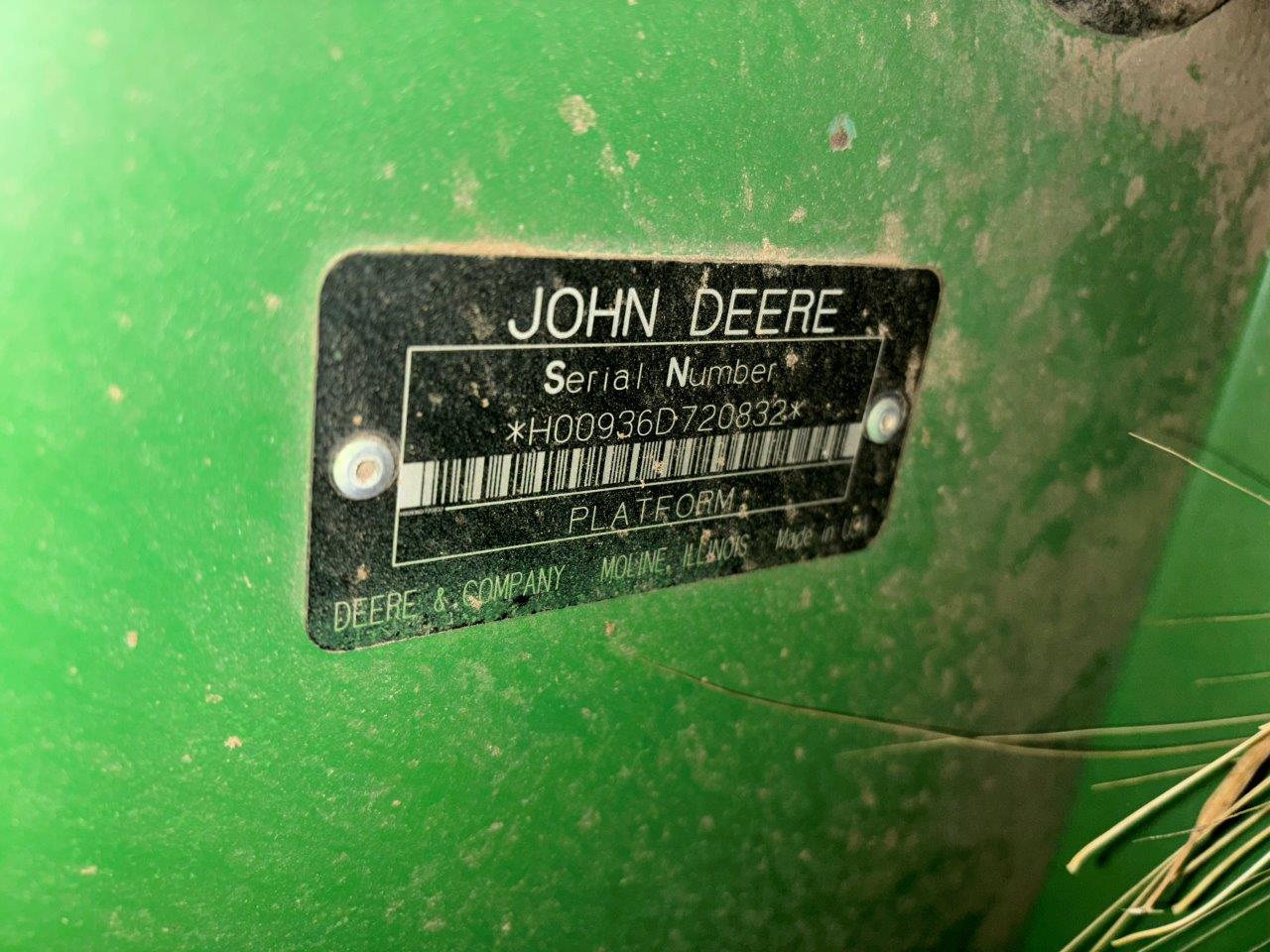 2007 John Deere 936D Header Combine