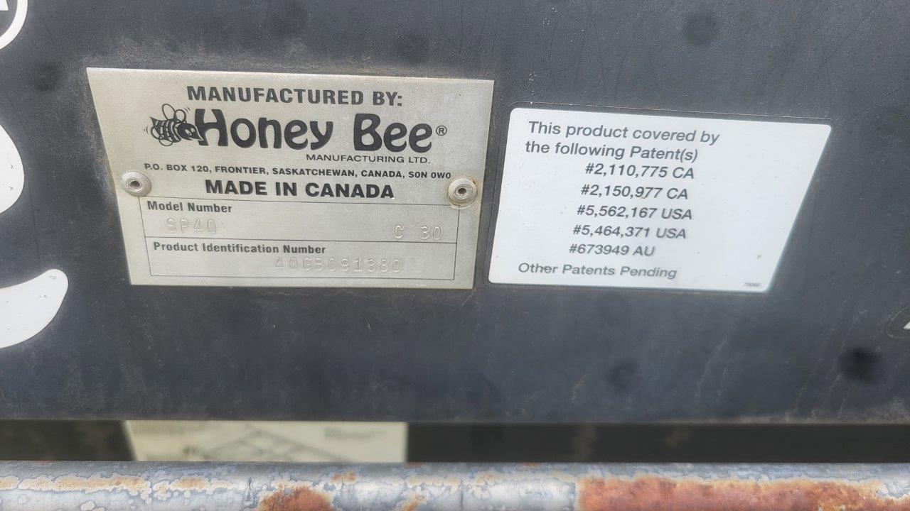 2009 Honey Bee SP40 Header Draper
