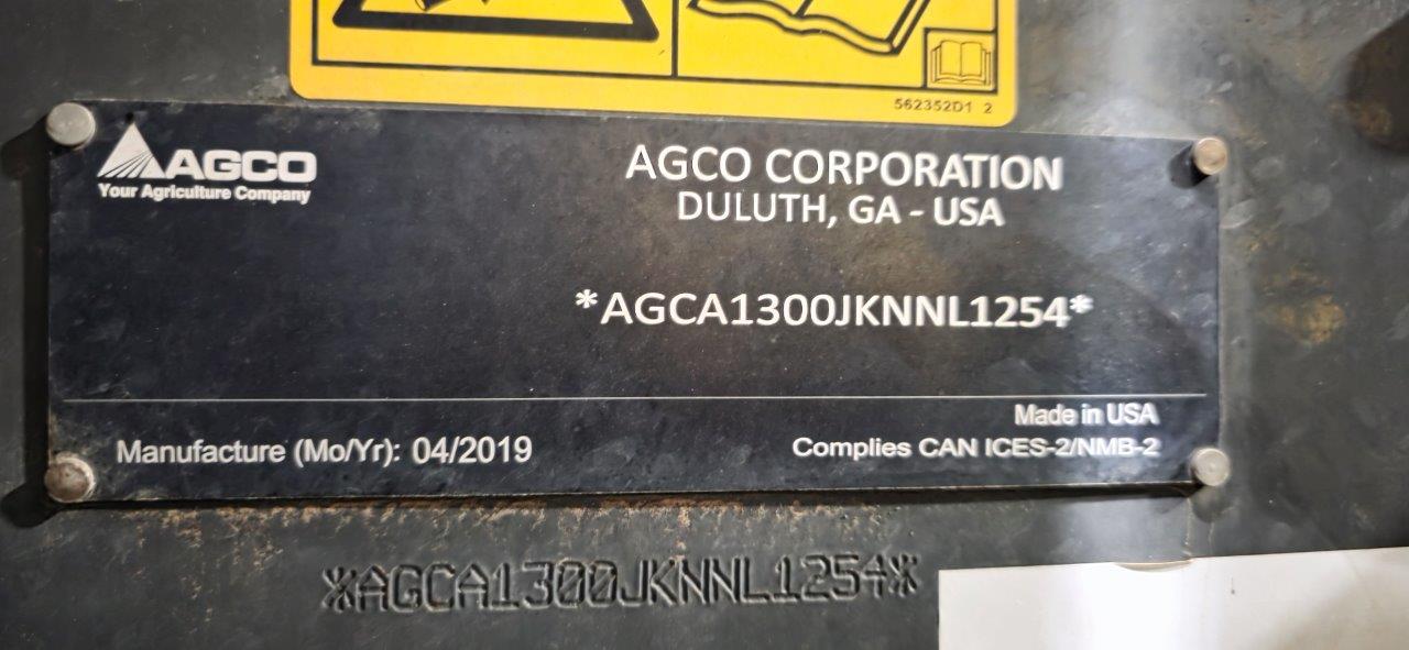 2019 RoGator RG1300C Sprayer/High Clearance