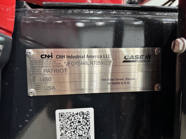 2024 Case IH Patriot 4450 Sprayer/High Clearance